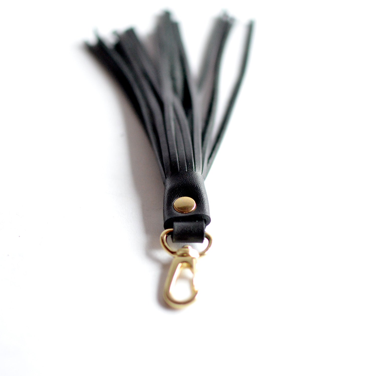 Handmade Leather Tassel Keychain Clip