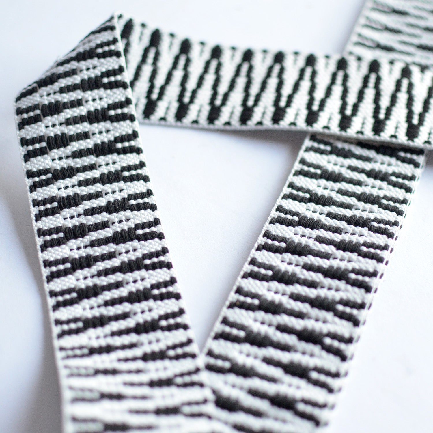 Removable Handbag Strap: Black & White Adjustable Striped