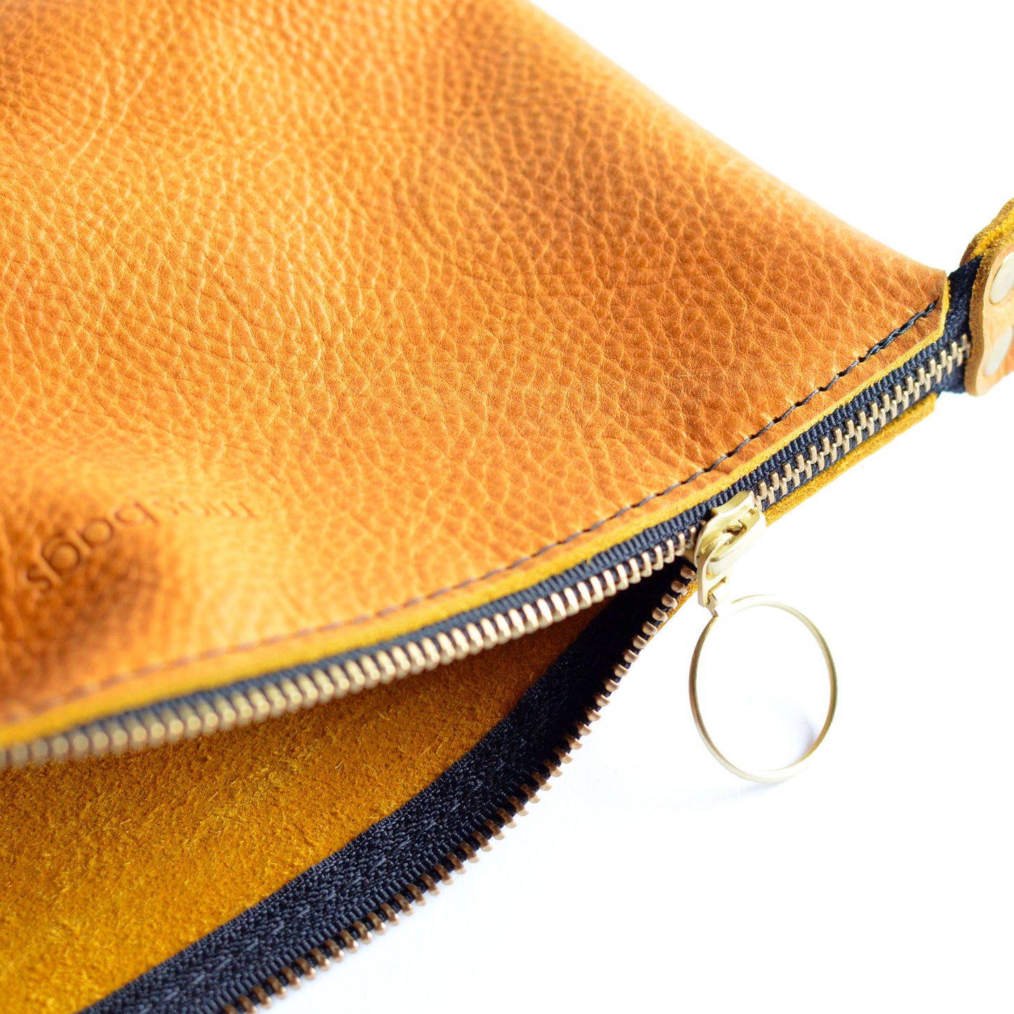 Zipper Pouch - Amber Leather