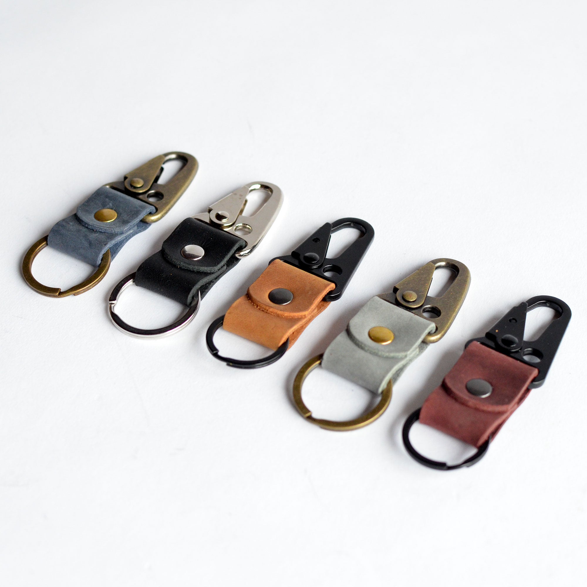 Buscemi Keyholder Clip Kamari Natural orders Leather